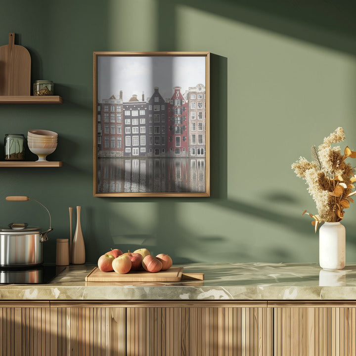 Canal Houses of Amsterdam - Stretched Canvas, Poster or Fine Art Print I Heart Wall Art