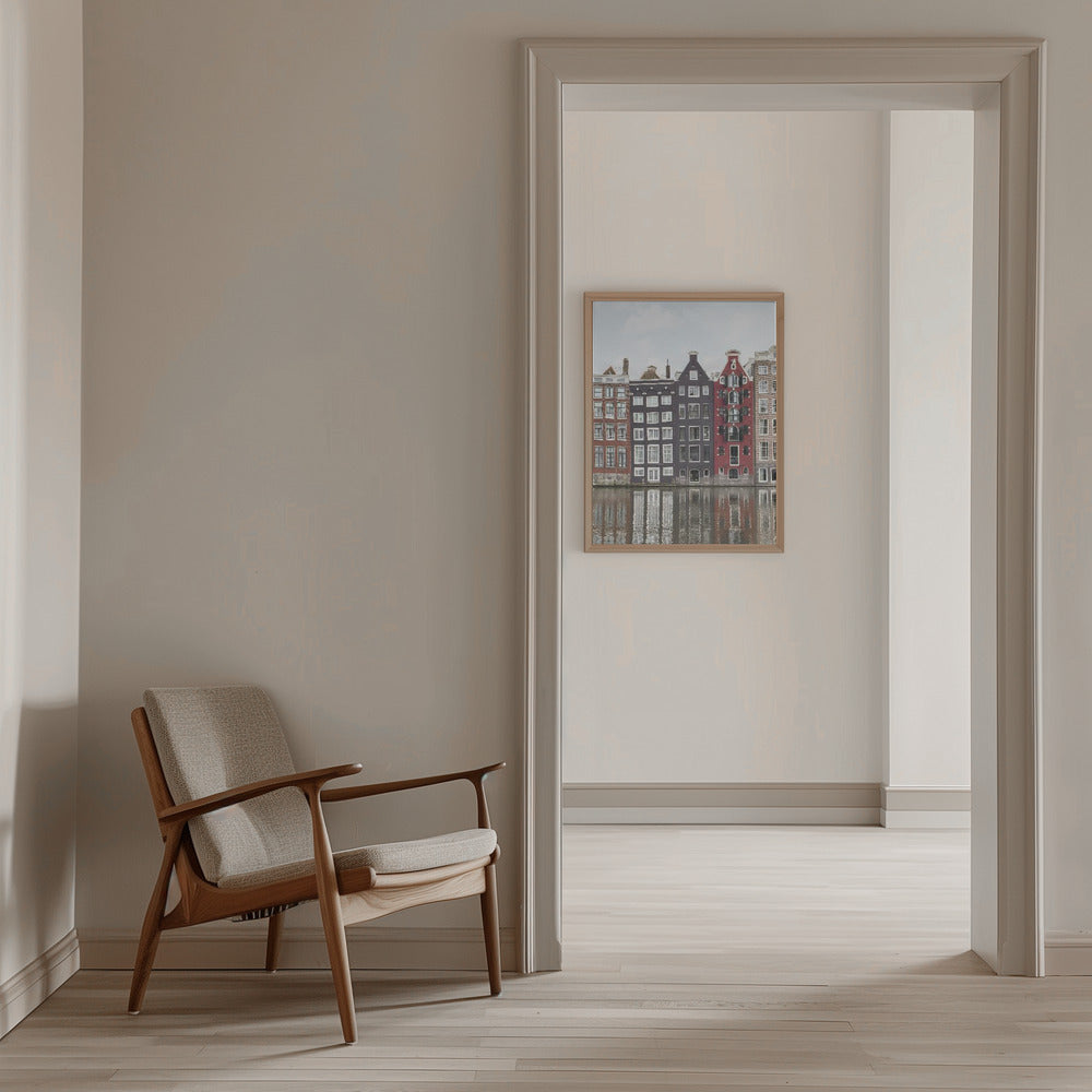 Canal Houses of Amsterdam - Stretched Canvas, Poster or Fine Art Print I Heart Wall Art