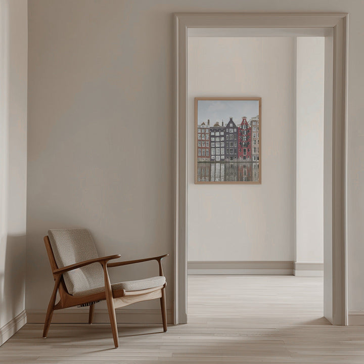 Canal Houses of Amsterdam - Stretched Canvas, Poster or Fine Art Print I Heart Wall Art