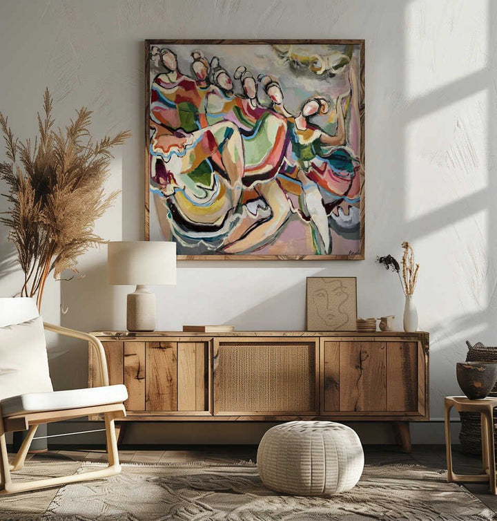 “Cancan” - Square Stretched Canvas, Poster or Fine Art Print - I Heart Wall Art - Poster Print, Canvas Print or Framed Art Print