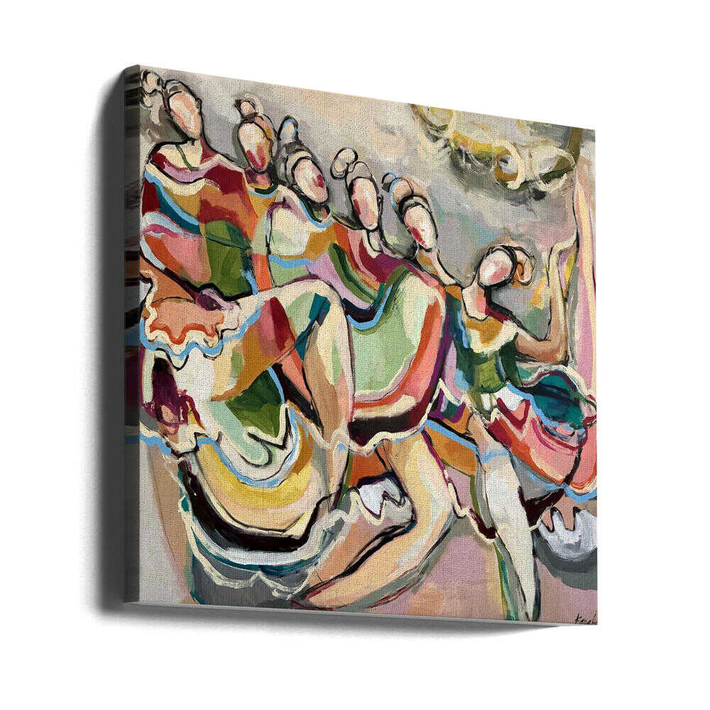 “Cancan” - Square Stretched Canvas, Poster or Fine Art Print - I Heart Wall Art - Poster Print, Canvas Print or Framed Art Print