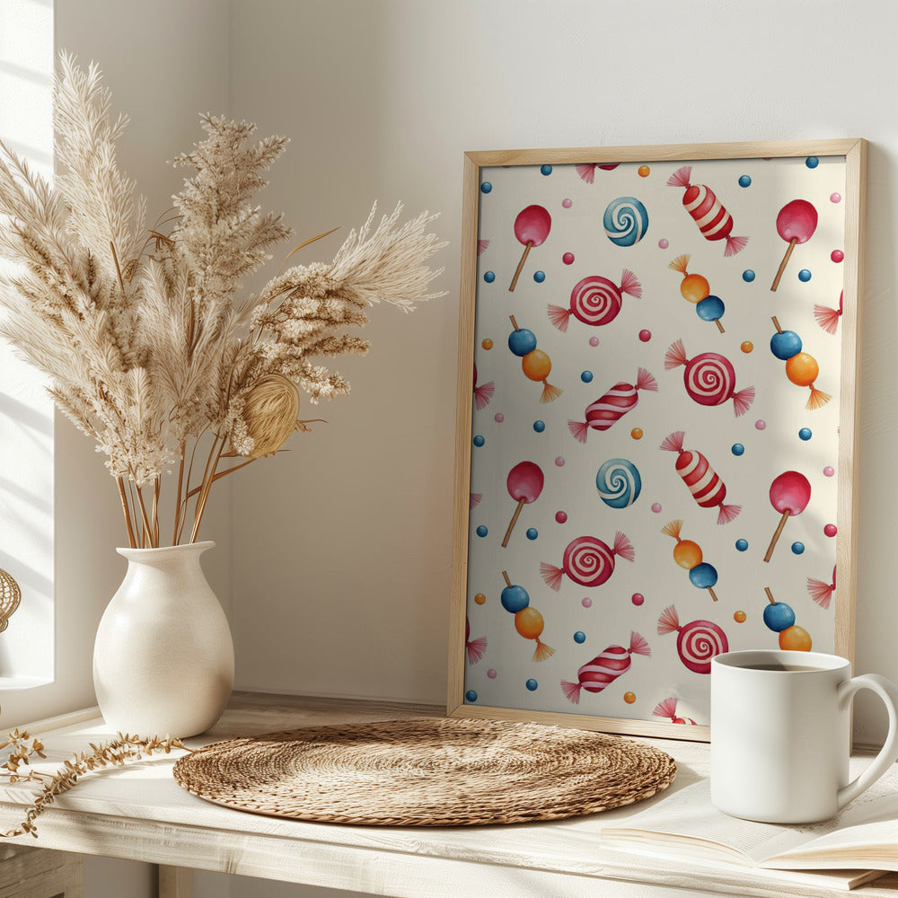 Candy Wonderland - Stretched Canvas, Poster or Fine Art Print I Heart Wall Art