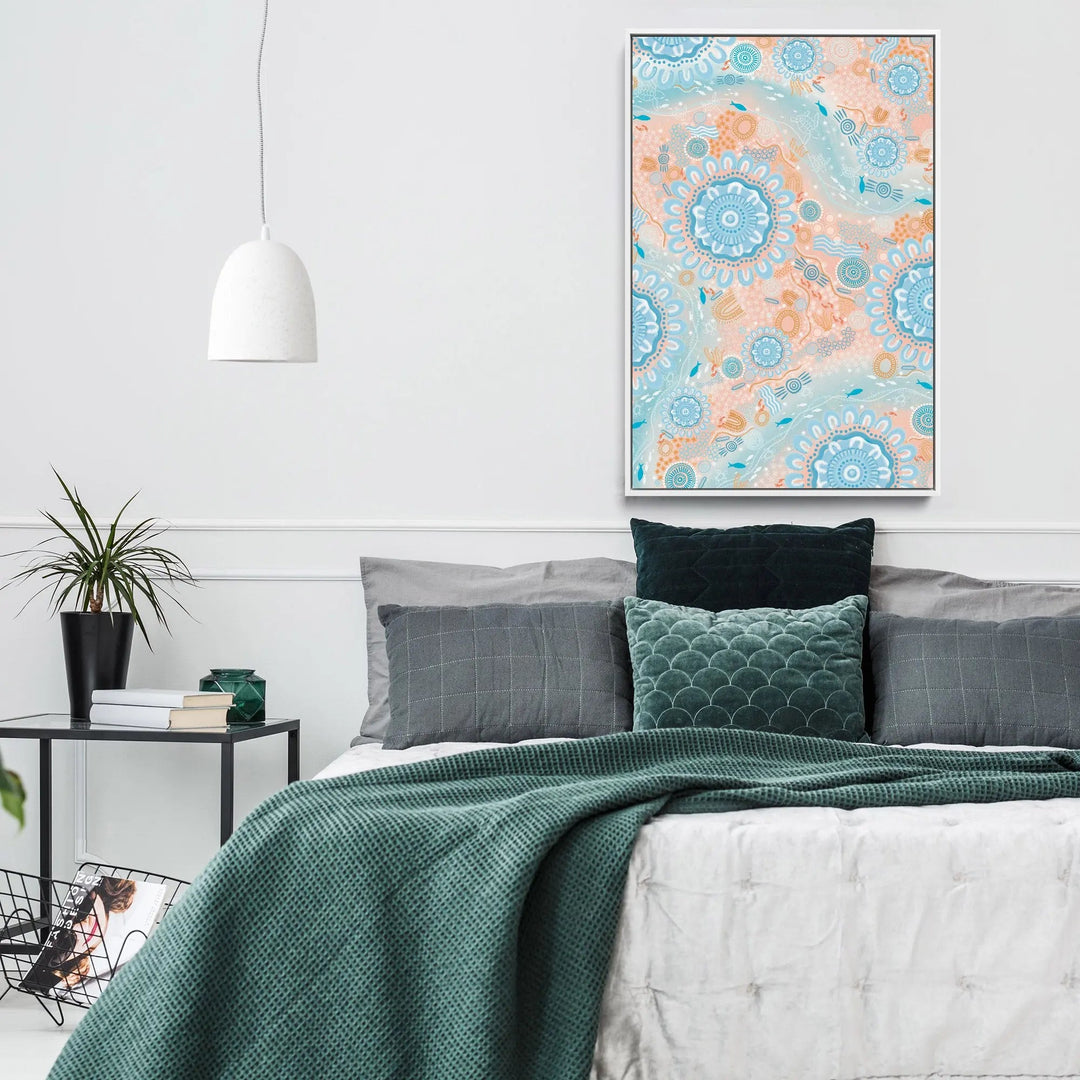 Canobie - Waterway Edition 1 by Leah Cummins -  Stretched Canvas Print or Framed Fine Art Print - Artwork I Heart Wall Art Australia 