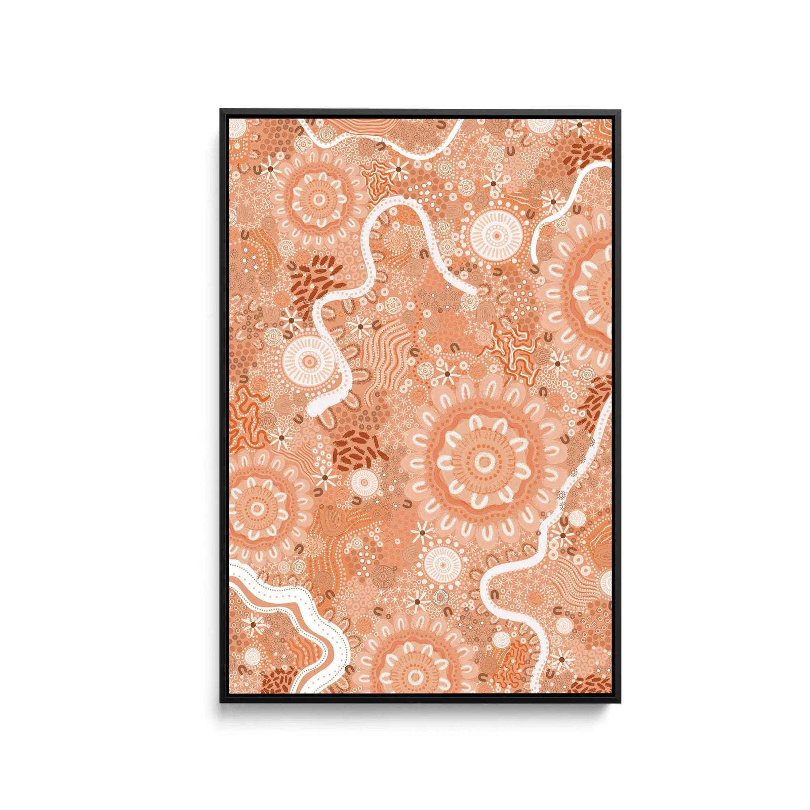 Canobie by Leah Cummins Winter Edition 3  - Stretched Canvas Print or Framed Fine Art Print - Aboriginal Artwork I Heart Wall Art Australia 