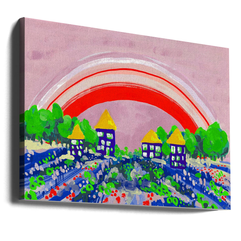 Red Rainbow - Stretched Canvas, Poster or Fine Art Print I Heart Wall Art