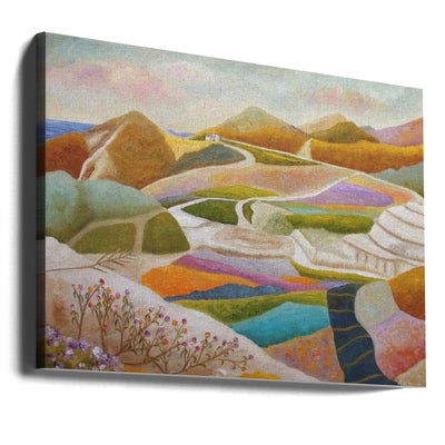Flowers Sprouting In the Rocky Valley - Stretched Canvas, Poster or Fine Art Print I Heart Wall Art