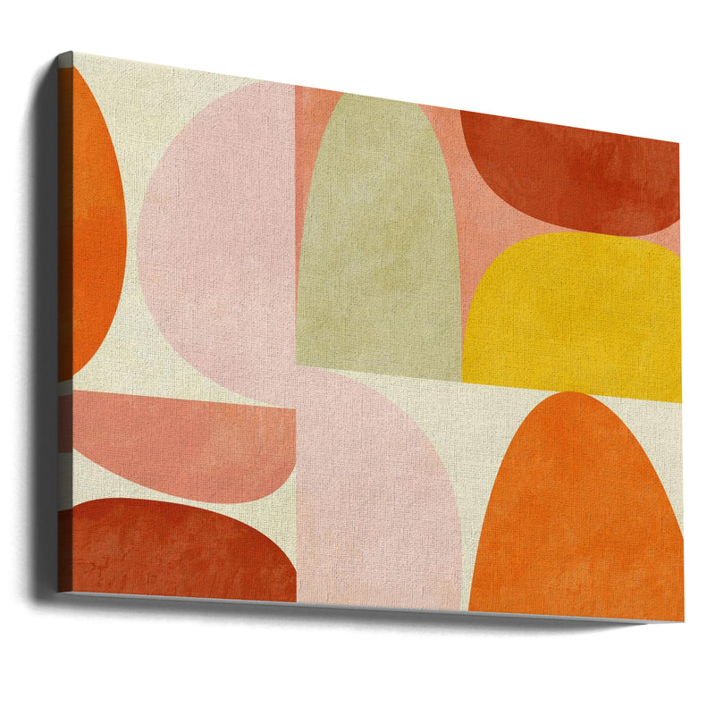 Warm Pastel Geometry - Stretched Canvas, Poster or Fine Art Print I Heart Wall Art