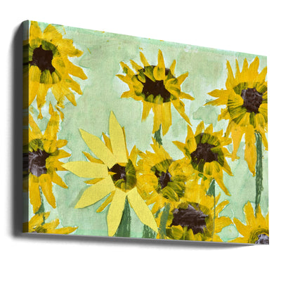 Sunflowers By James Hefer - Stretched Canvas, Poster or Fine Art Print I Heart Wall Art