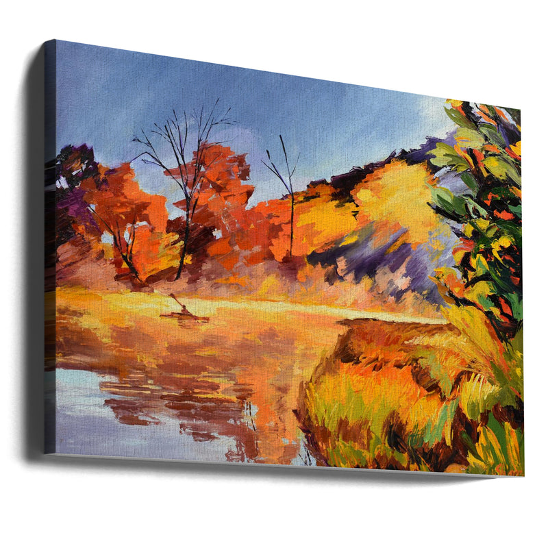 Kayak and Orangetrees - Stretched Canvas, Poster or Fine Art Print I Heart Wall Art