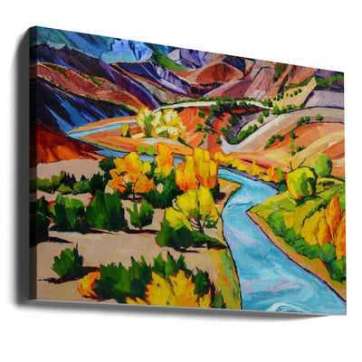 Meandering River - Stretched Canvas, Poster or Fine Art Print I Heart Wall Art