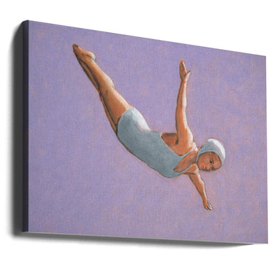 Lavender Diver - Stretched Canvas, Poster or Fine Art Print I Heart Wall Art
