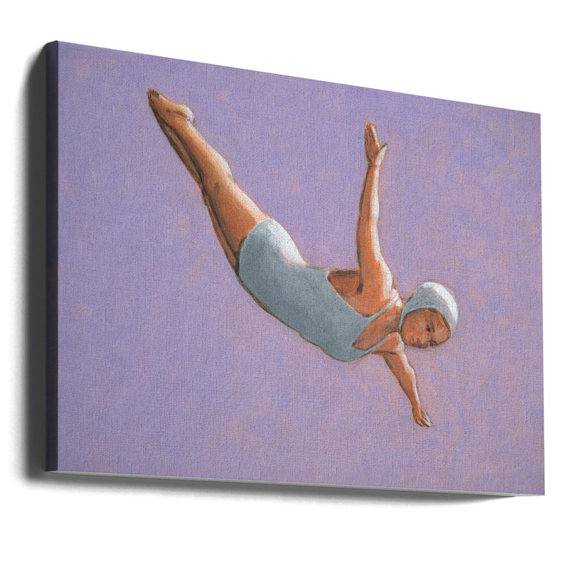 Lavender Diver - Stretched Canvas, Poster or Fine Art Print I Heart Wall Art