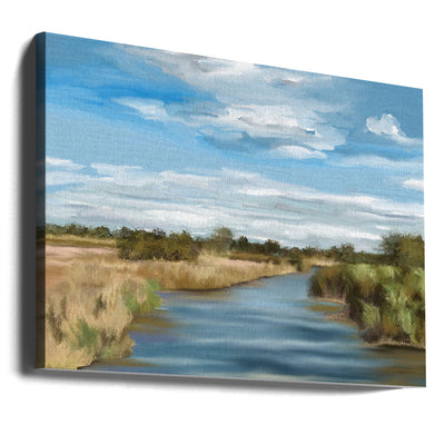 River of Reeds, Botswana - Stretched Canvas, Poster or Fine Art Print I Heart Wall Art