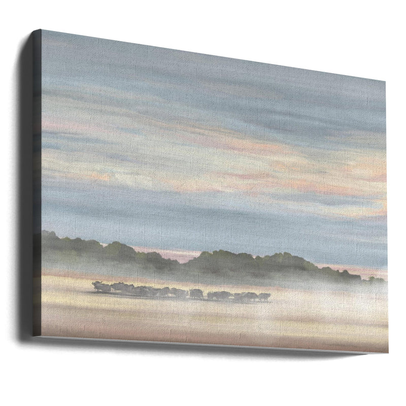 Buffalos In Botswana - Stretched Canvas, Poster or Fine Art Print I Heart Wall Art