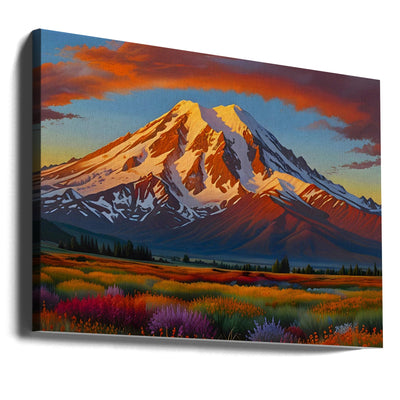 Crimson Clouds Over the Valley - Stretched Canvas, Poster or Fine Art Print I Heart Wall Art