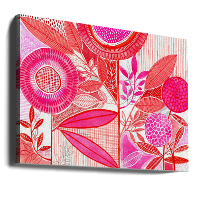 Layered Botanical Watercolour - Stretched Canvas, Poster or Fine Art Print I Heart Wall Art