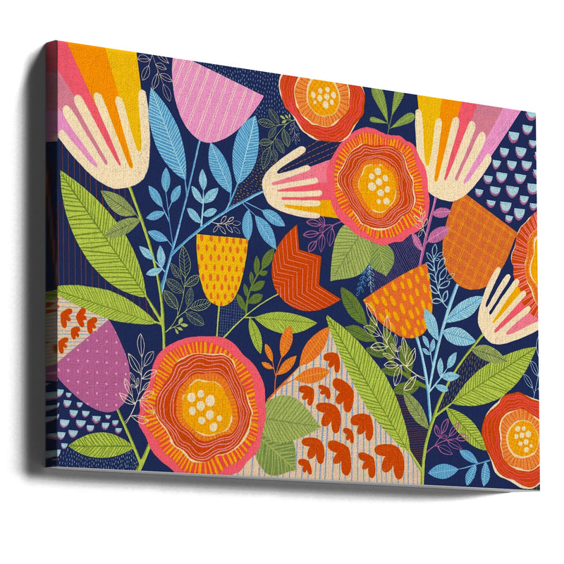 A Rainbow Garden - Stretched Canvas, Poster or Fine Art Print I Heart Wall Art