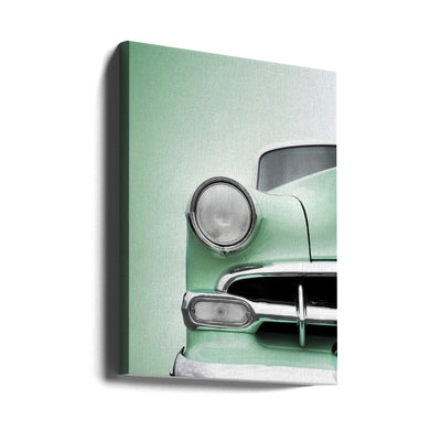 US classic car 1954 Bel Air Powerglide - Stretched Canvas, Poster or Fine Art Print I Heart Wall Art