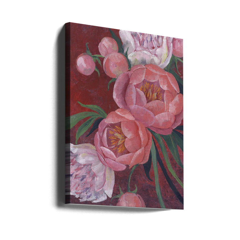 Nevaeh peonies - Stretched Canvas, Poster or Fine Art Print I Heart Wall Art
