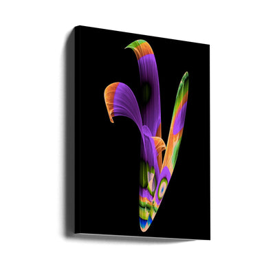 Digital Flower - Stretched Canvas, Poster or Fine Art Print I Heart Wall Art