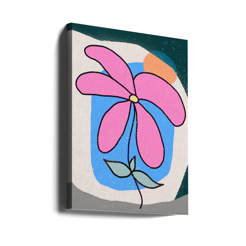 Pink Flower - Stretched Canvas, Poster or Fine Art Print I Heart Wall Art