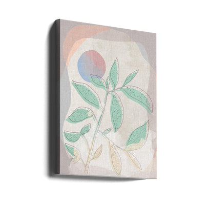 Pastel Leaves - Stretched Canvas, Poster or Fine Art Print I Heart Wall Art