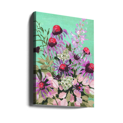 Echinacea Red And Pink - Stretched Canvas, Poster or Fine Art Print I Heart Wall Art