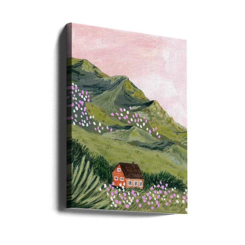 Mountain House - Stretched Canvas, Poster or Fine Art Print I Heart Wall Art