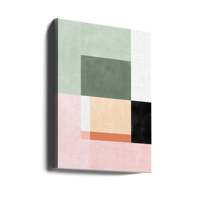 Abstract Composition With Geometric Shapes - Stretched Canvas, Poster or Fine Art Print I Heart Wall Art
