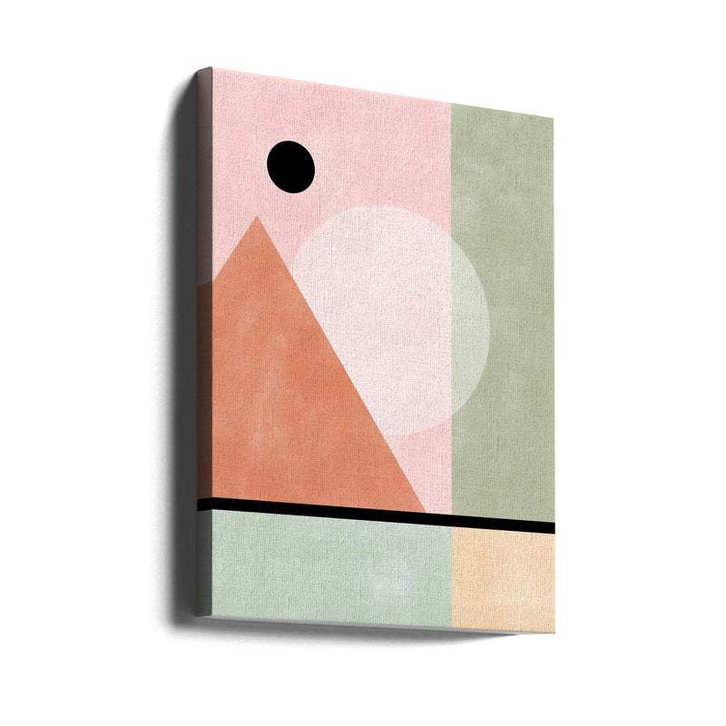 Geometric Shapes In Pastel Tones - Stretched Canvas, Poster or Fine Art Print I Heart Wall Art