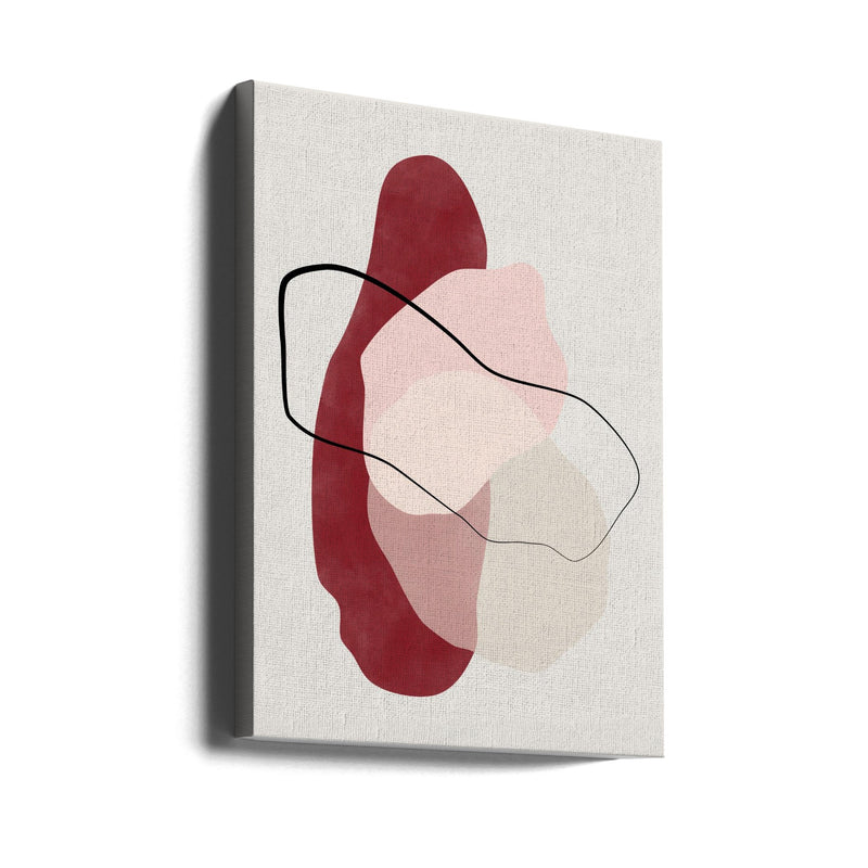 Crimson Flow - Stretched Canvas, Poster or Fine Art Print I Heart Wall Art