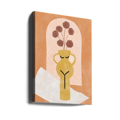 Stylized Vase Resembling A Female Form - Stretched Canvas, Poster or Fine Art Print I Heart Wall Art