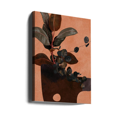 Leaves More 6 Red - Stretched Canvas, Poster or Fine Art Print I Heart Wall Art