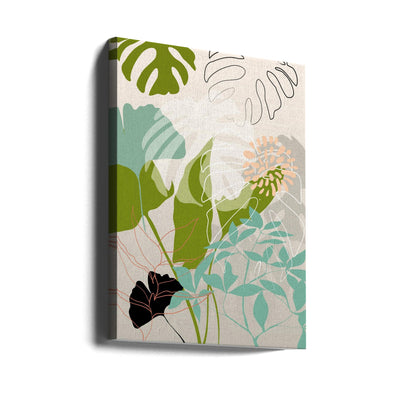 Leaves Line Boho3 Kopie - Stretched Canvas, Poster or Fine Art Print I Heart Wall Art