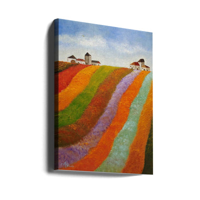 Stripy Valley - Stretched Canvas, Poster or Fine Art Print I Heart Wall Art