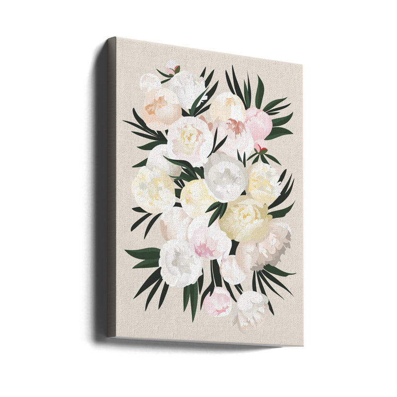 Dara bouquet in beige - Stretched Canvas, Poster or Fine Art Print I Heart Wall Art