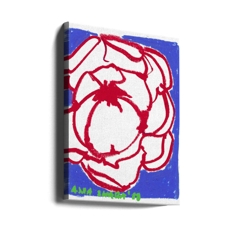 Red Peony - Stretched Canvas, Poster or Fine Art Print I Heart Wall Art