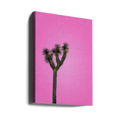 Joshua Tree with Pink Sky - Stretched Canvas, Poster or Fine Art Print I Heart Wall Art
