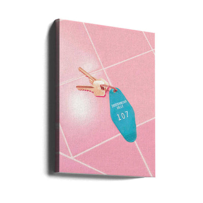 Motel Room Keys - Stretched Canvas, Poster or Fine Art Print I Heart Wall Art