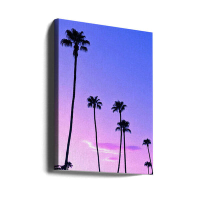 Palm Tree Sunset - Stretched Canvas, Poster or Fine Art Print I Heart Wall Art