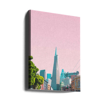 Pyramid in the City - Stretched Canvas, Poster or Fine Art Print I Heart Wall Art
