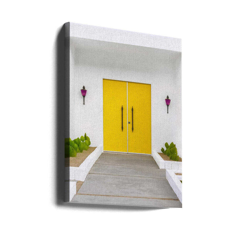 Yellow Doors in Palm Springs - Stretched Canvas, Poster or Fine Art Print I Heart Wall Art