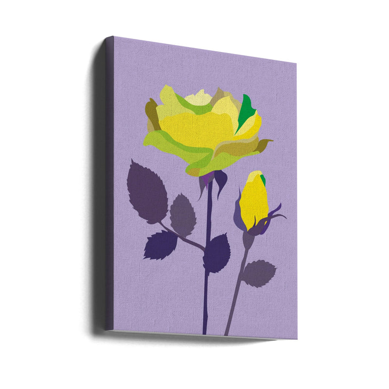 Popart Rose Ii - Stretched Canvas, Poster or Fine Art Print I Heart Wall Art