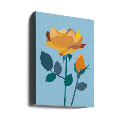 Popart Rose Iii - Stretched Canvas, Poster or Fine Art Print I Heart Wall Art