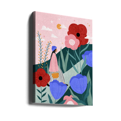 Flower Walk - Stretched Canvas, Poster or Fine Art Print I Heart Wall Art