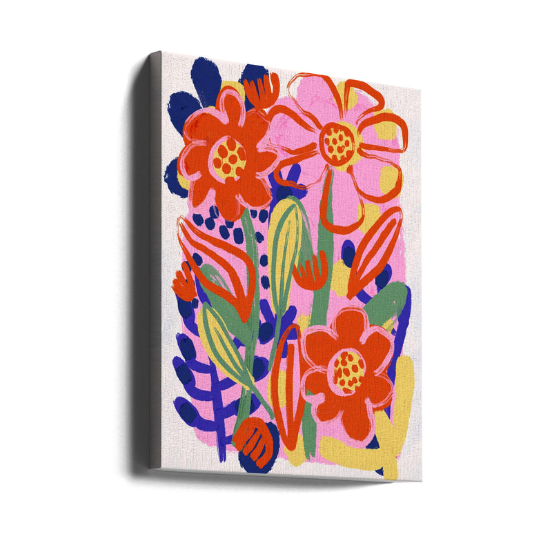 Summer Flowers No 2 - Stretched Canvas, Poster or Fine Art Print I Heart Wall Art