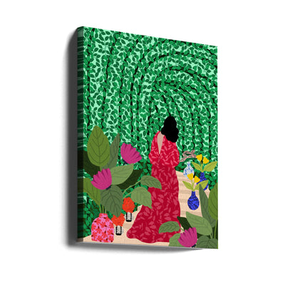 9933x14043 Din 74 Girl At Her Garden - Stretched Canvas, Poster or Fine Art Print I Heart Wall Art