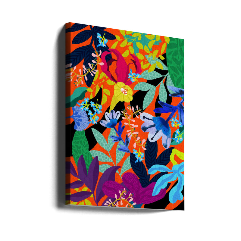 9933x14043 Din 131 Abstract Floral - Stretched Canvas, Poster or Fine Art Print I Heart Wall Art