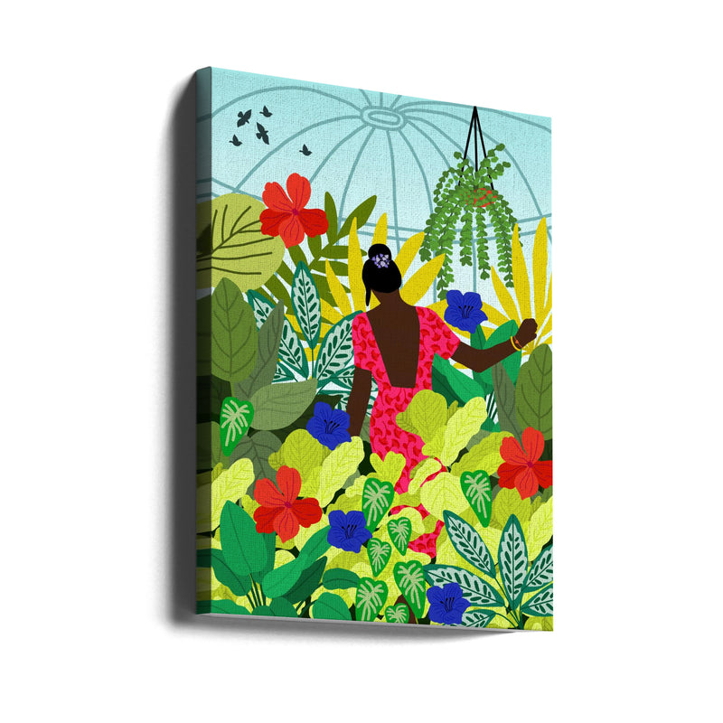 9933x14043 Din 87 Walking In My Greenhouse - Stretched Canvas, Poster or Fine Art Print I Heart Wall Art