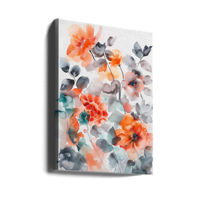 Watercolor Floral No. 2 - Stretched Canvas, Poster or Fine Art Print I Heart Wall Art